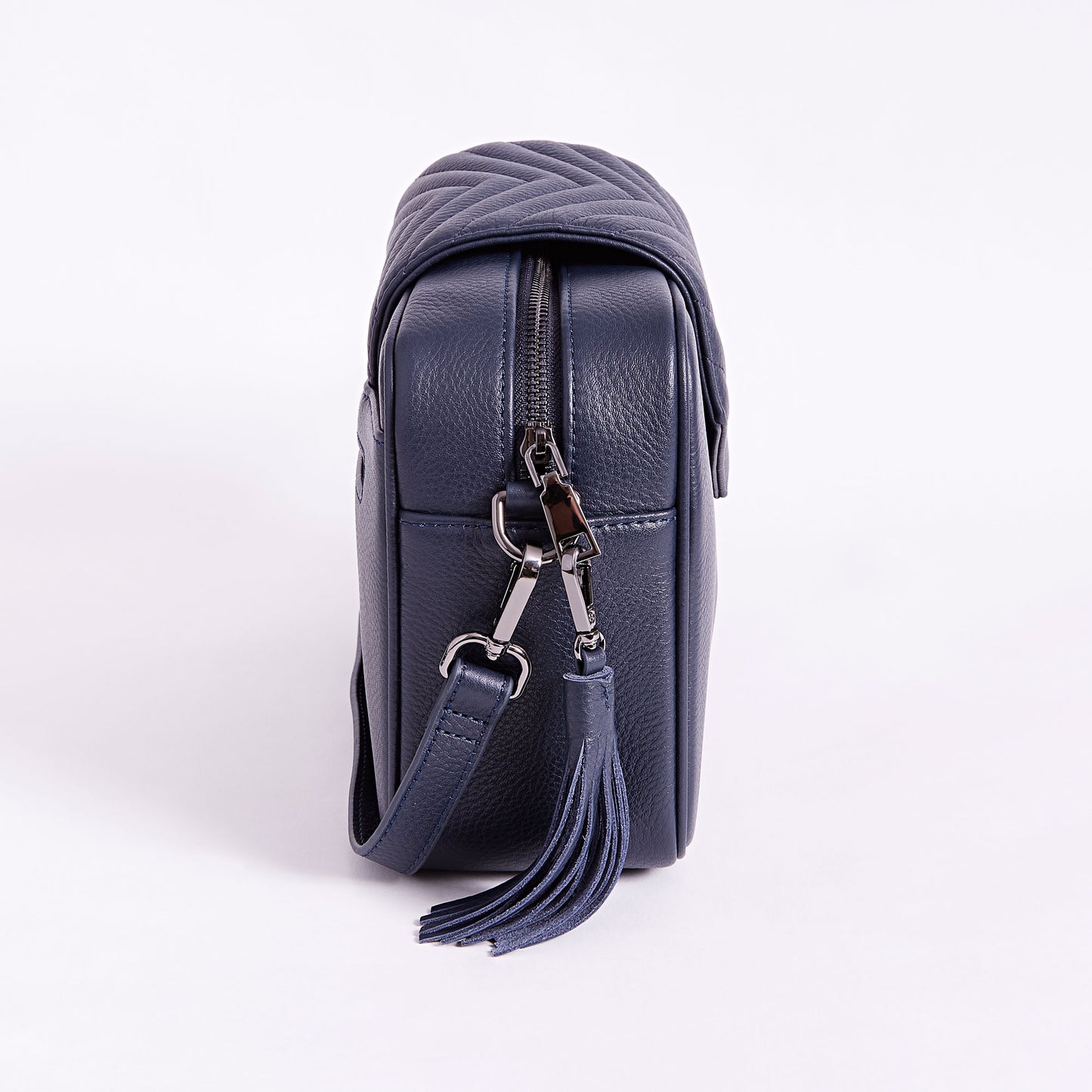 Baebina compact baby bag navy leather