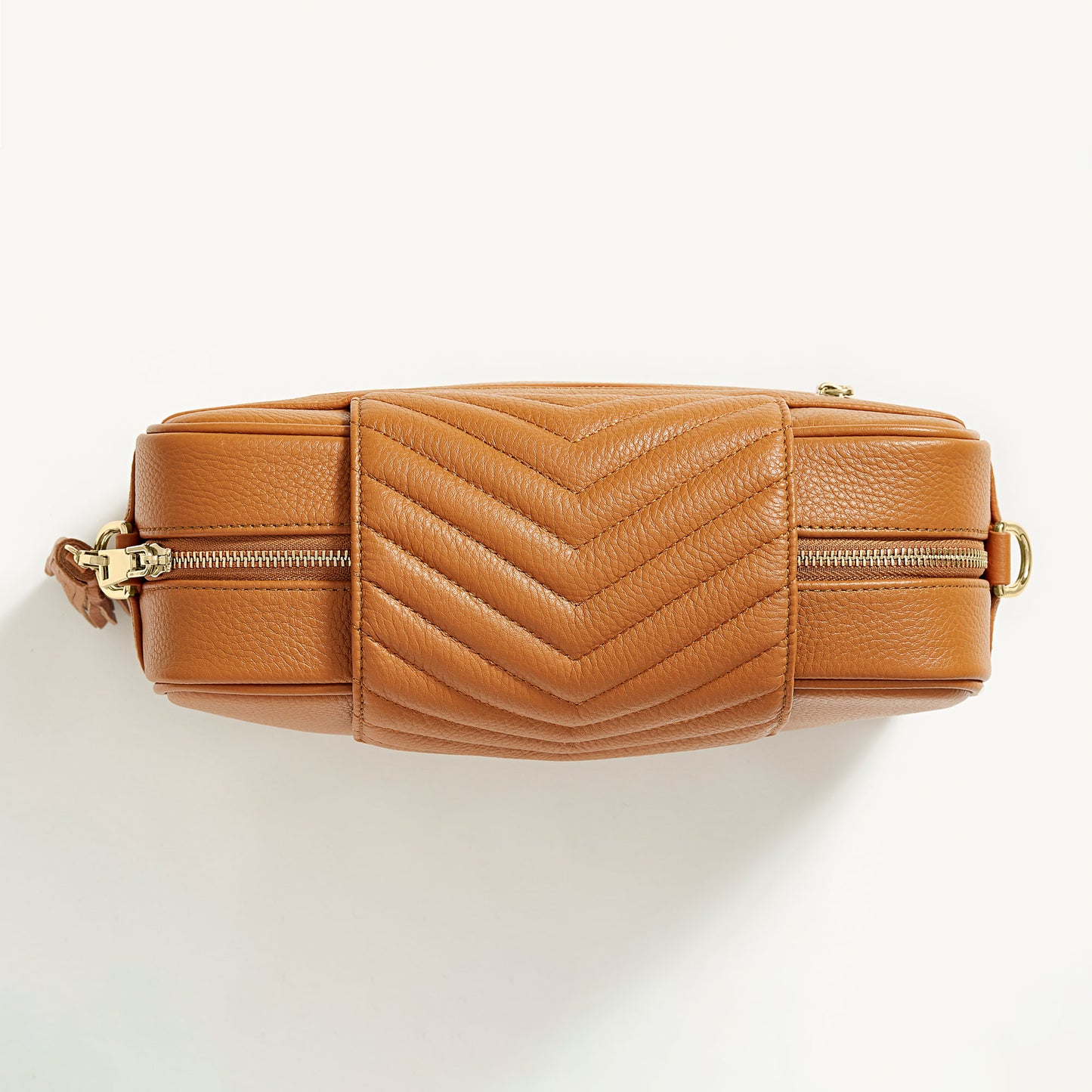 Baebina compact baby bag tan leather