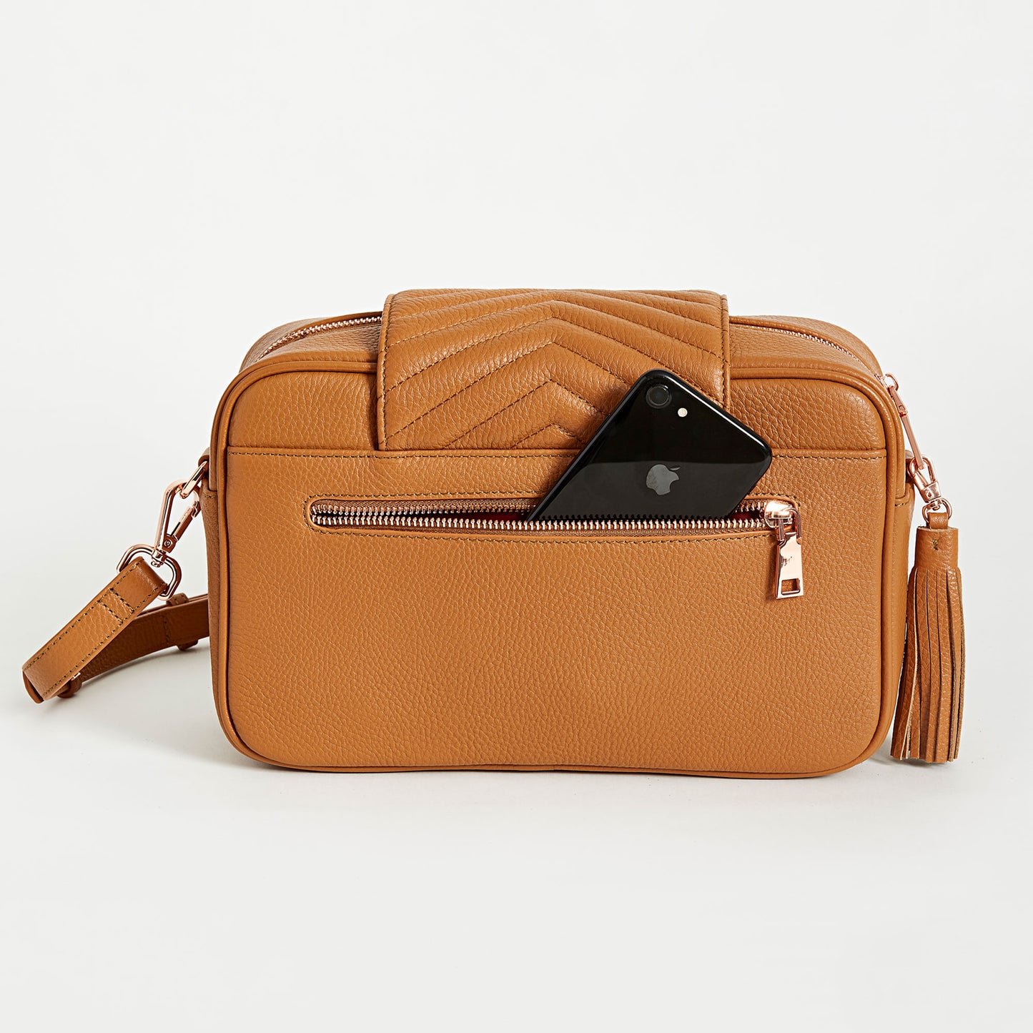 Baebina compact baby bag tan leather