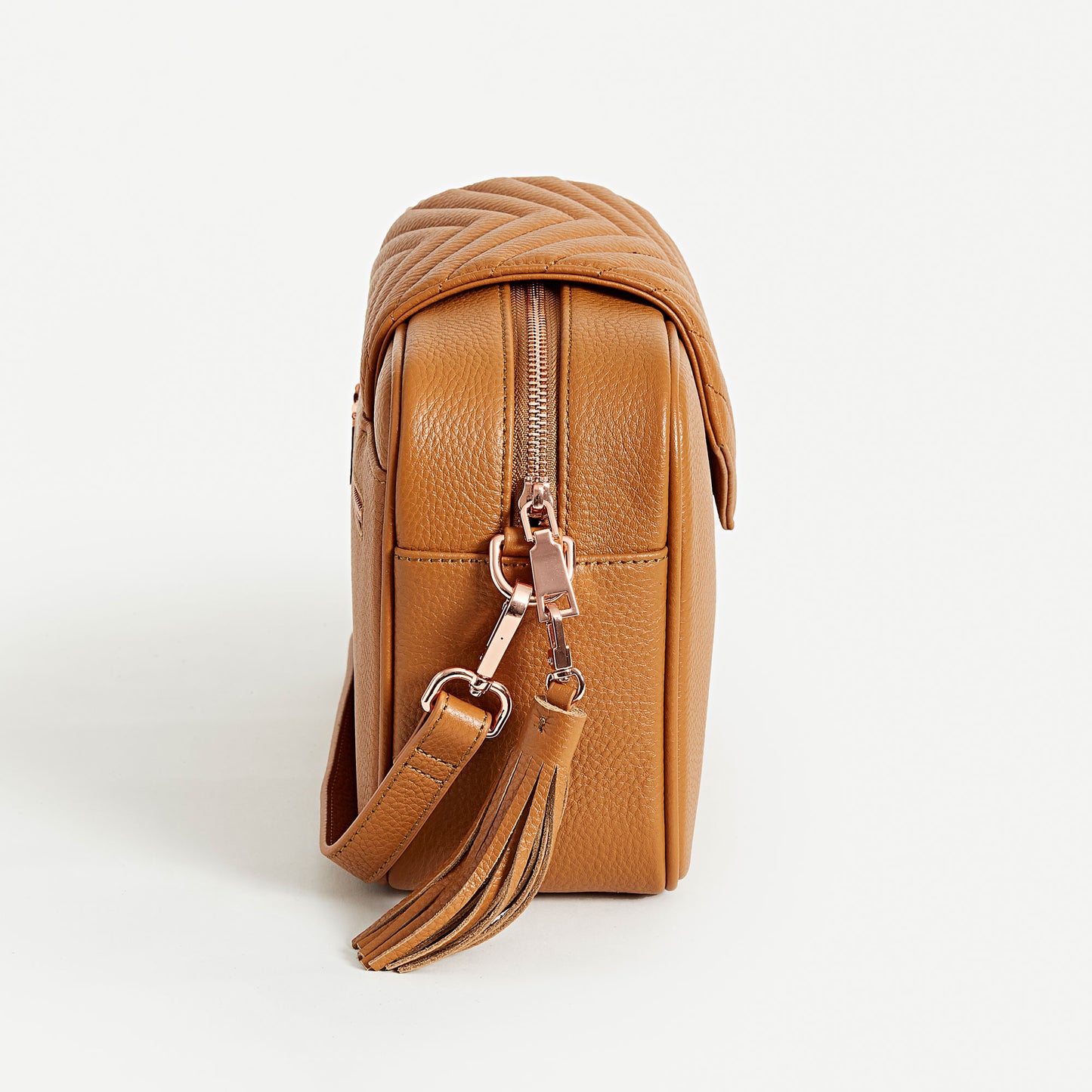 Baebina compact baby bag tan leather