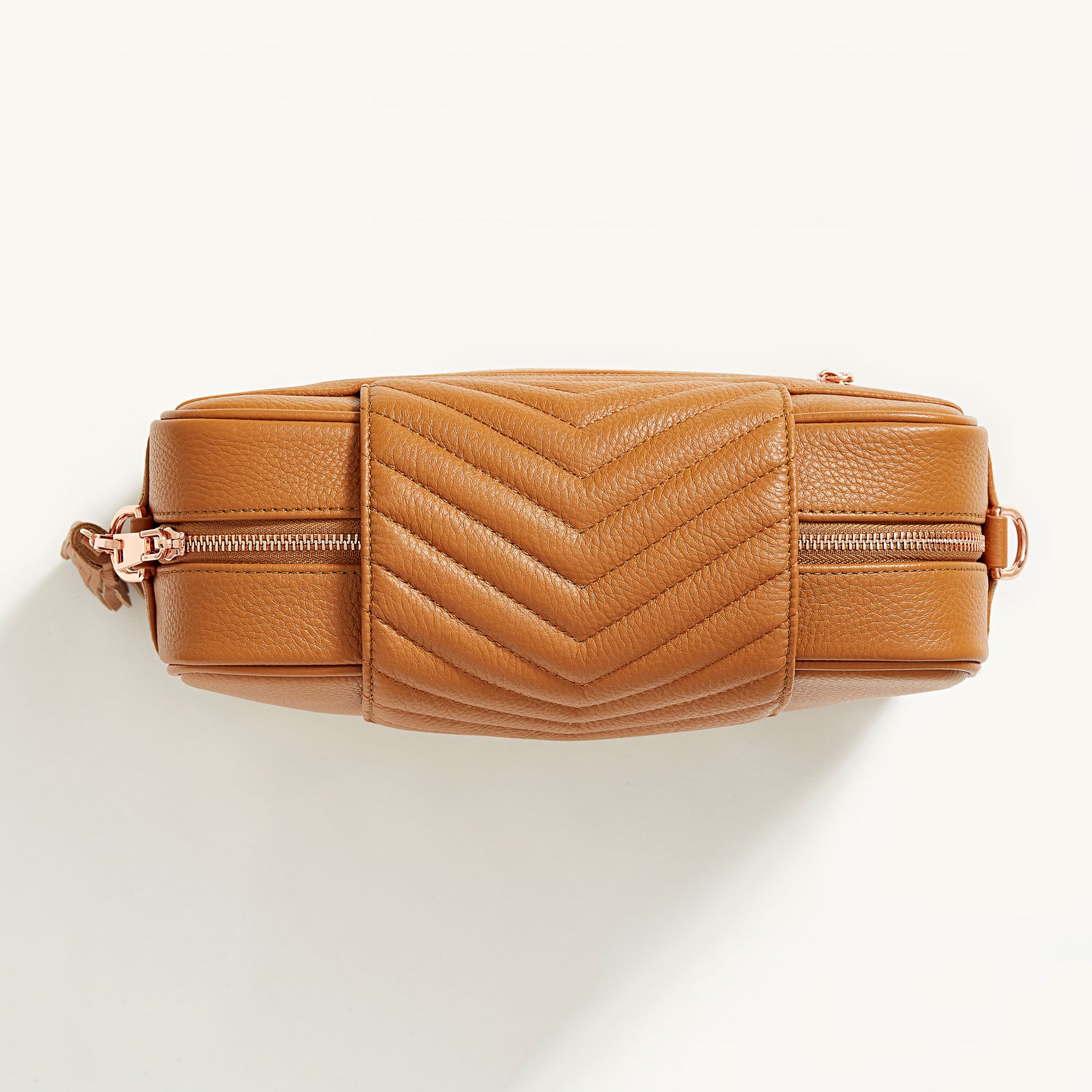 Baebina compact baby bag tan leather