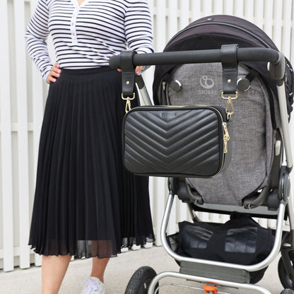 Baebina pram caddy and nappy clutch bag