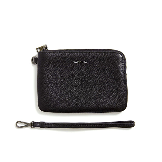 Baebina leather wristlet purse